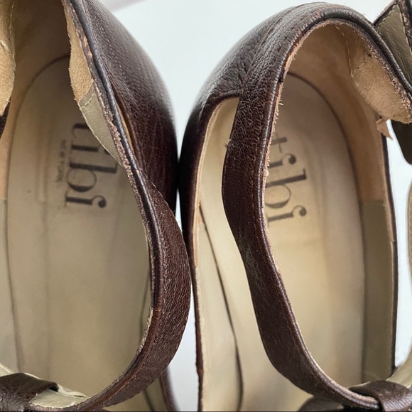 Tibi Brown Platform Heels with Bow Detail Sz 39 - Picture 7 of 10